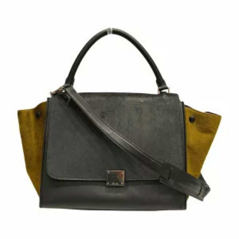 Celine Trapeze Calf Hair Leather Bag Handbag Shoulder